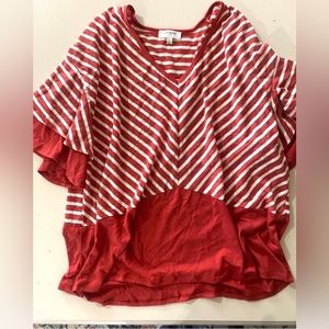 Red/orange striped, Brand: UMGEE USA (boutique) dress top.